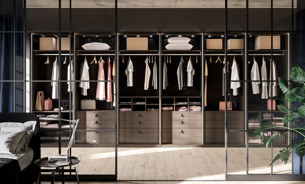 Walk-in closet Tilburg op maat met spotjes